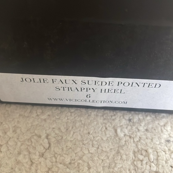 NWT - Vici - Jolie Faux Suede Pointed Strap Heels - Picture 3 of 5